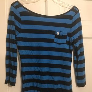 Abercrombie & Fitch Blue Striped Top